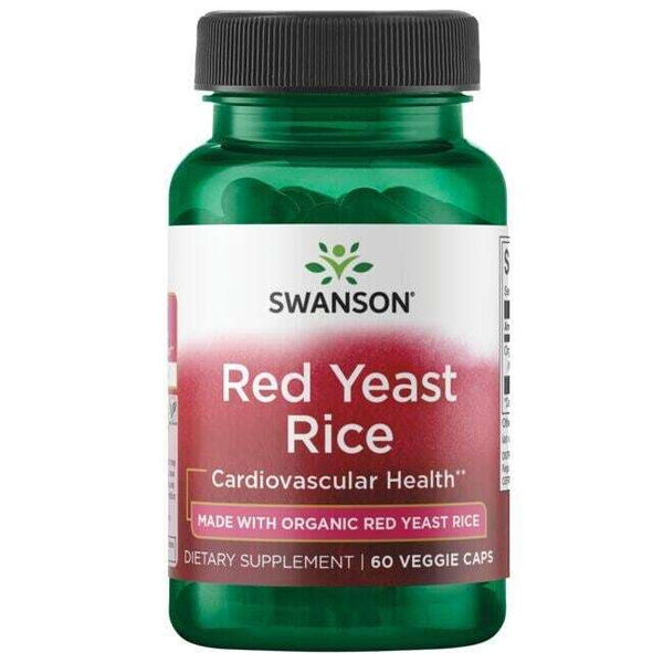 Swanson Red Yeast Rice 600mg for Cardiovascular Support 60 Vcaps