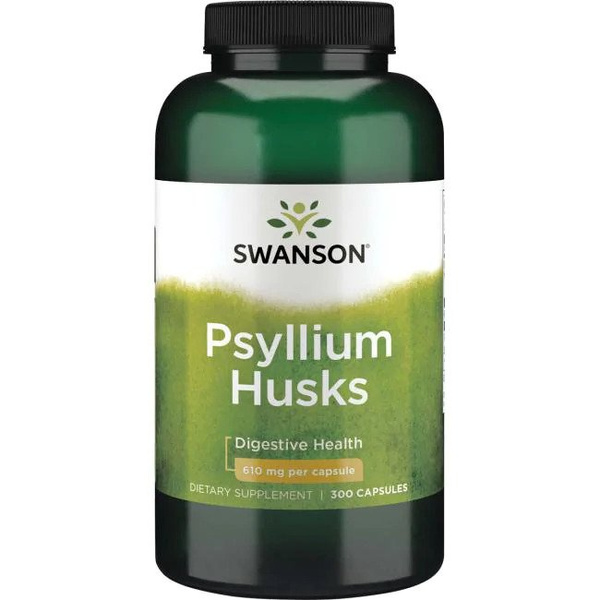 Swanson Psyllium Husks 610mg for Digestive Health 300 Capsules