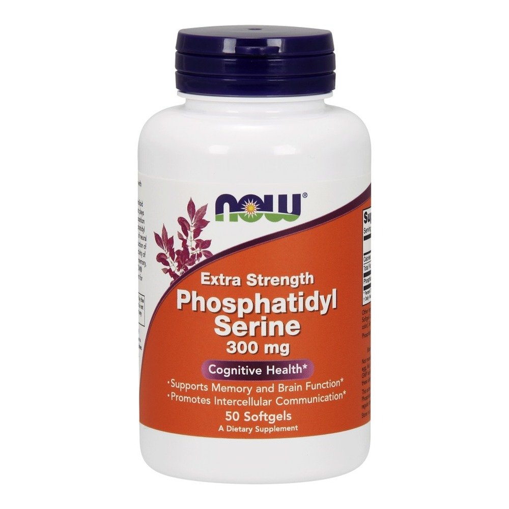 NOW Foods Phosphatidyl Serine 300mg Extra Strength For Brain Health 50 Softgels