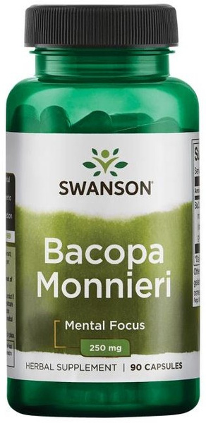 Swanson Bacopa Monnieri 250mg Memory Support 90 Capsules