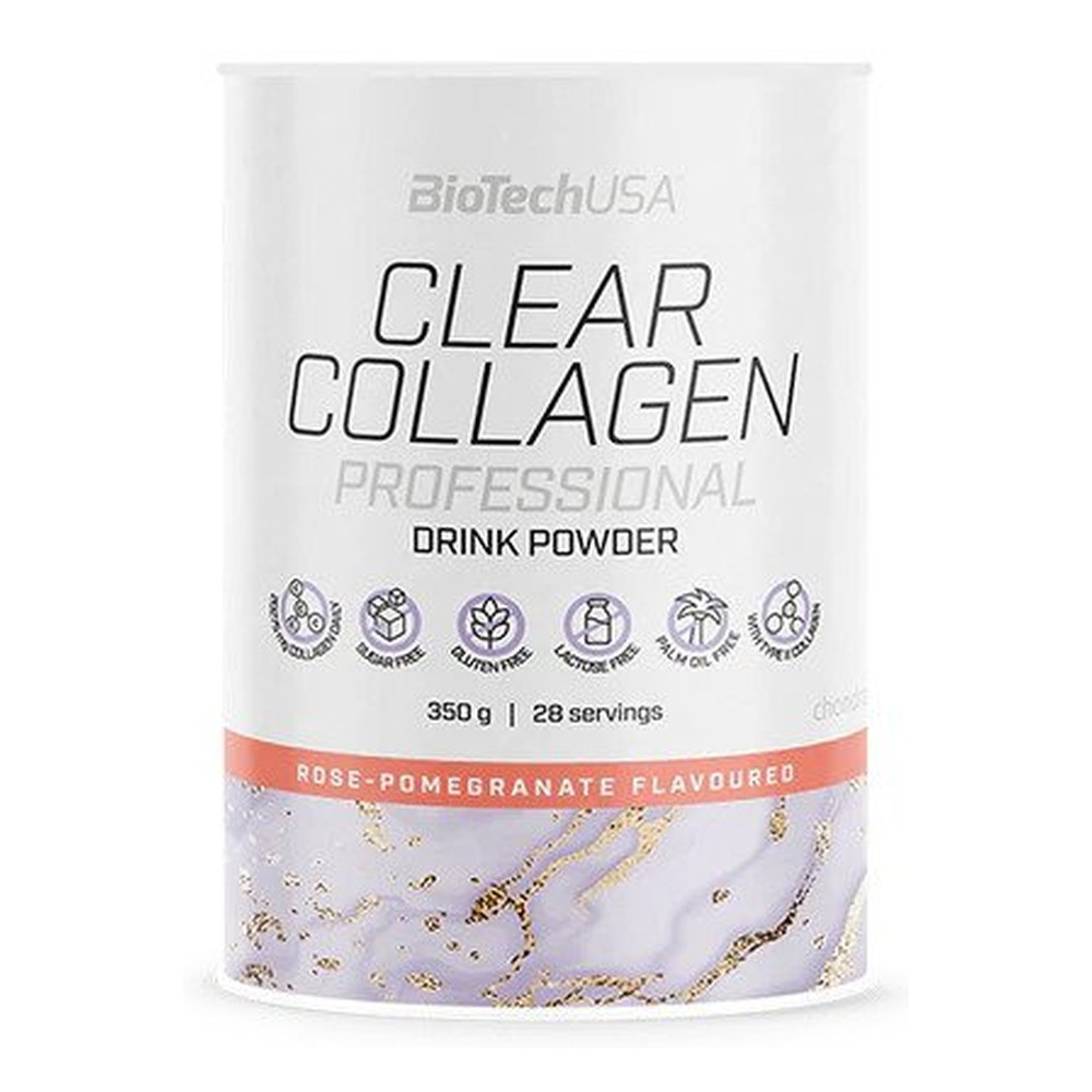 BioTechUSA Clear Collagen Professional Rose-Pomegranate Collagen Powder for Skin Hair and Nails 350g