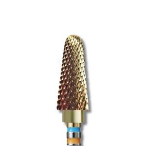 IQ Nails CoolBits Nail Drill Bit Tungsten Carbide Cone Bidirectional Cross Cut 6mm ZRN Coating 201XUF HP.060 1 Piece