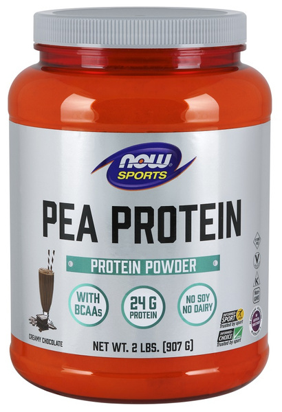 NOW Foods Sports Pea Protein Non-GMO Pea Protein Isolate Chocolate 907g