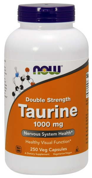 Now Foods Taurine 1000mg Double Strength Supports Healthy Vision 250 Capsules