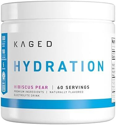Kaged Muscle Hydration Electrolyte Powder for Hydration Hibiscus Pear 294g