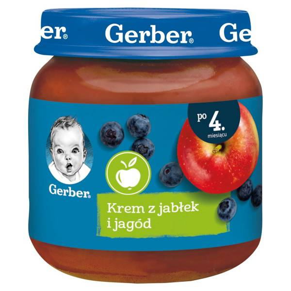 Gerber Cream Apples and Blueberries for Babies after 4 Months 125g
