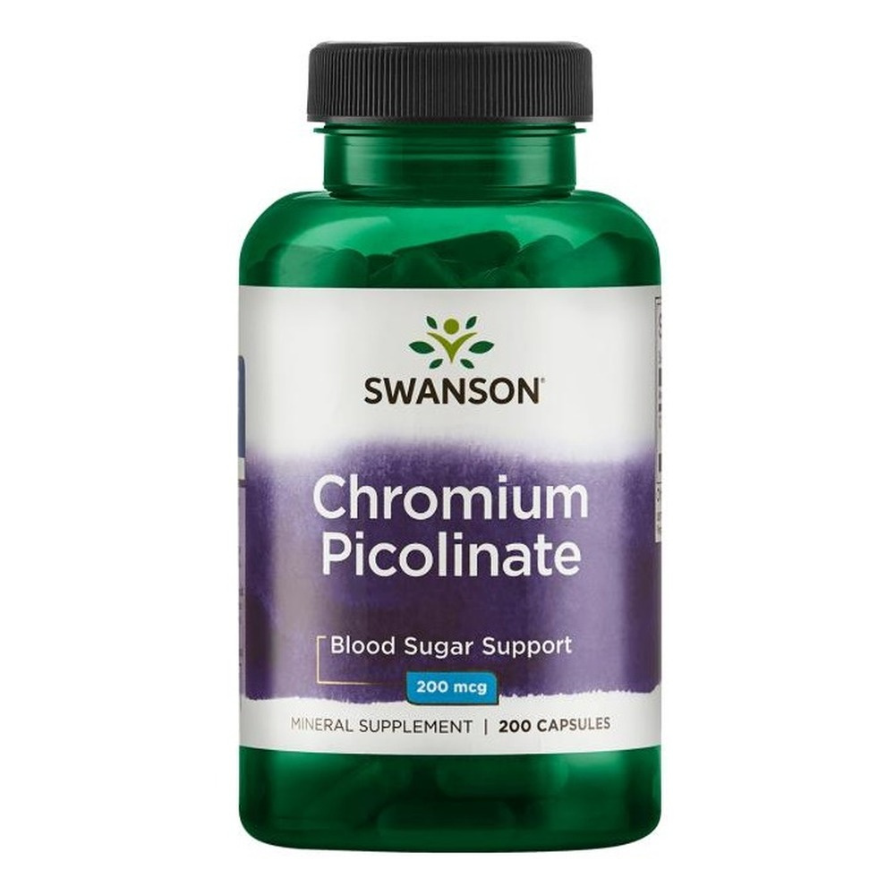 Swanson Chromium Picolinate 200mcg for Blood Sugar Support 200 Capsules