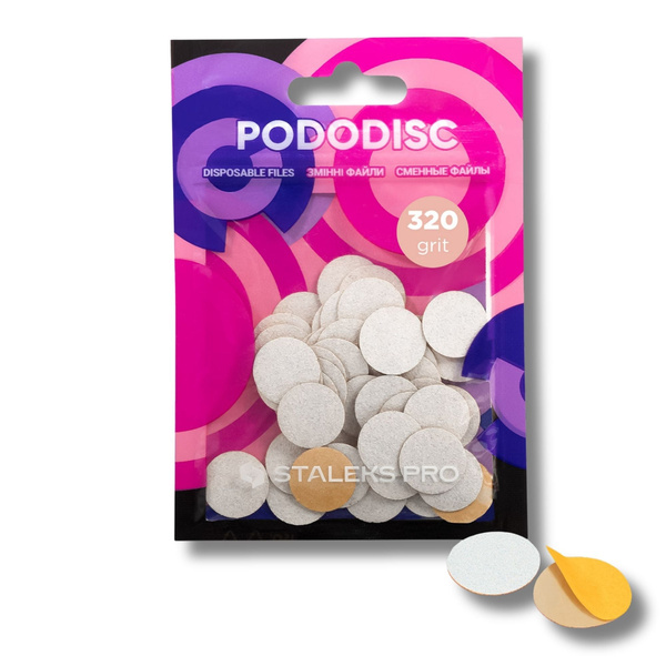 Staleks Pro Expert Disposable Pododisc Pedicure White Files  Size S Grit 320 50pcs