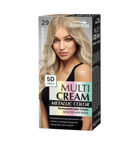 Joanna Multi Cream Metallic Shade Color 29 Very Light Ice Blond Shade 60x40x20g