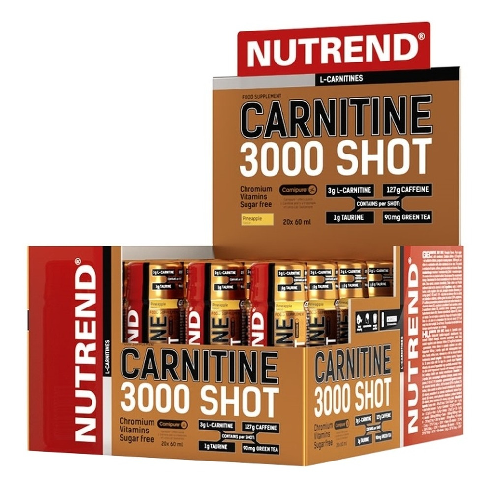 Carnitine 3000 Shot, Pineapple - 20 x 60 ml.