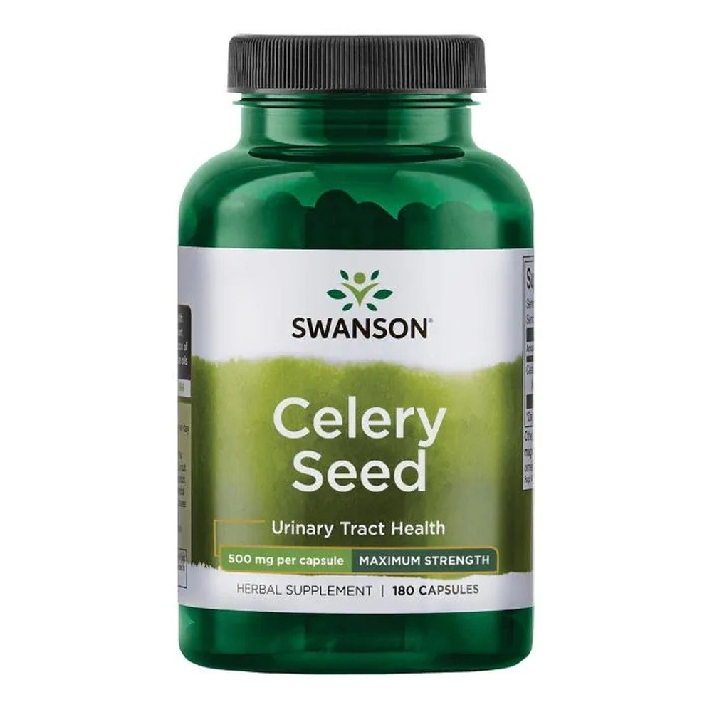 Swanson Celery Seed 500mg for Urinary System Support 180 Capsules