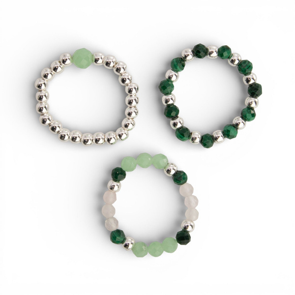 Nymph Spirit Gemstone Ring Set - Forest Spirit