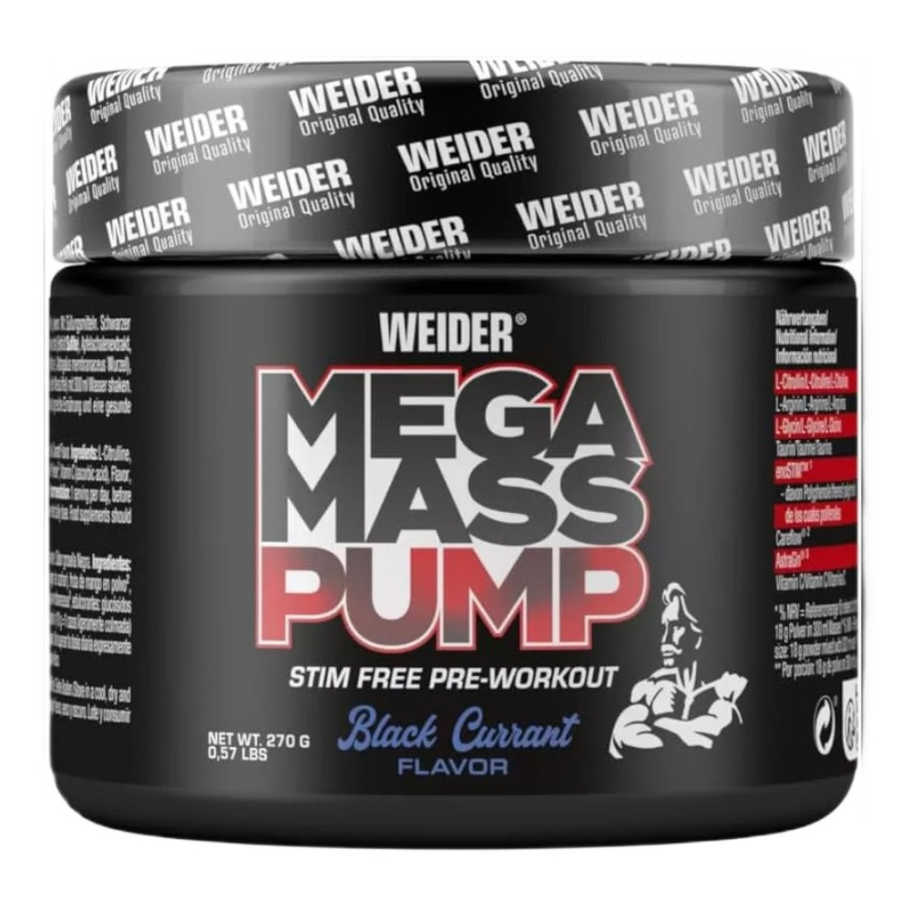 Weider Mega Mass Pump, Blackcurrant - 270g