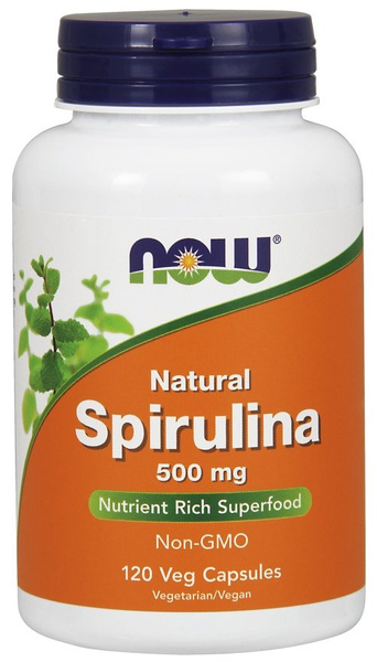 Now Foods Spirulina Natural 500mg Supports Circulatory System Immune System & Detoxification 120 Vcapsules