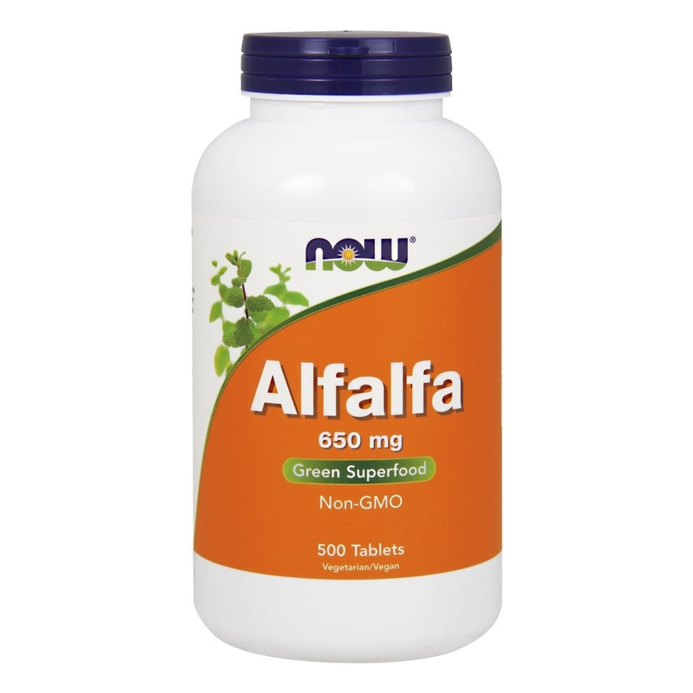NOW Foods Alfalfa 650mg Nutritional Support 500 Tablets