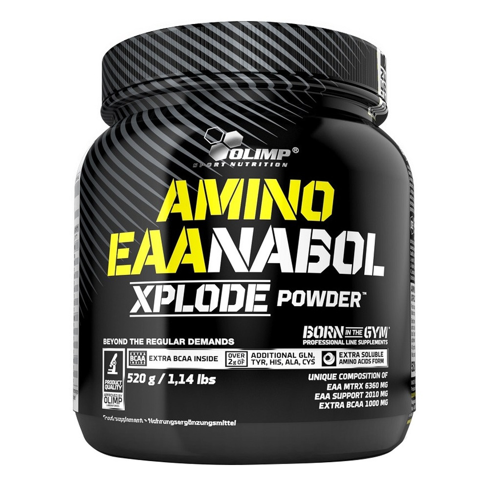 Olimp Nutrition Amino EAA Xplode Essential Amino Acids for Athletes with an Ice Tea Peach Flavour 520g