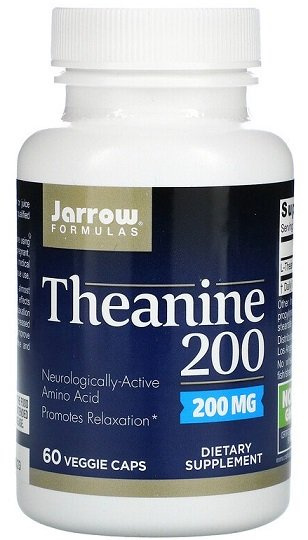 Jarrow Formulas Theanine 200mg for Relaxation Support 60 Vcaps