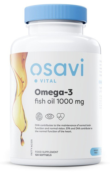 Osavi Omega 3 Fish Oil 1000mg Lemon 120 softgels