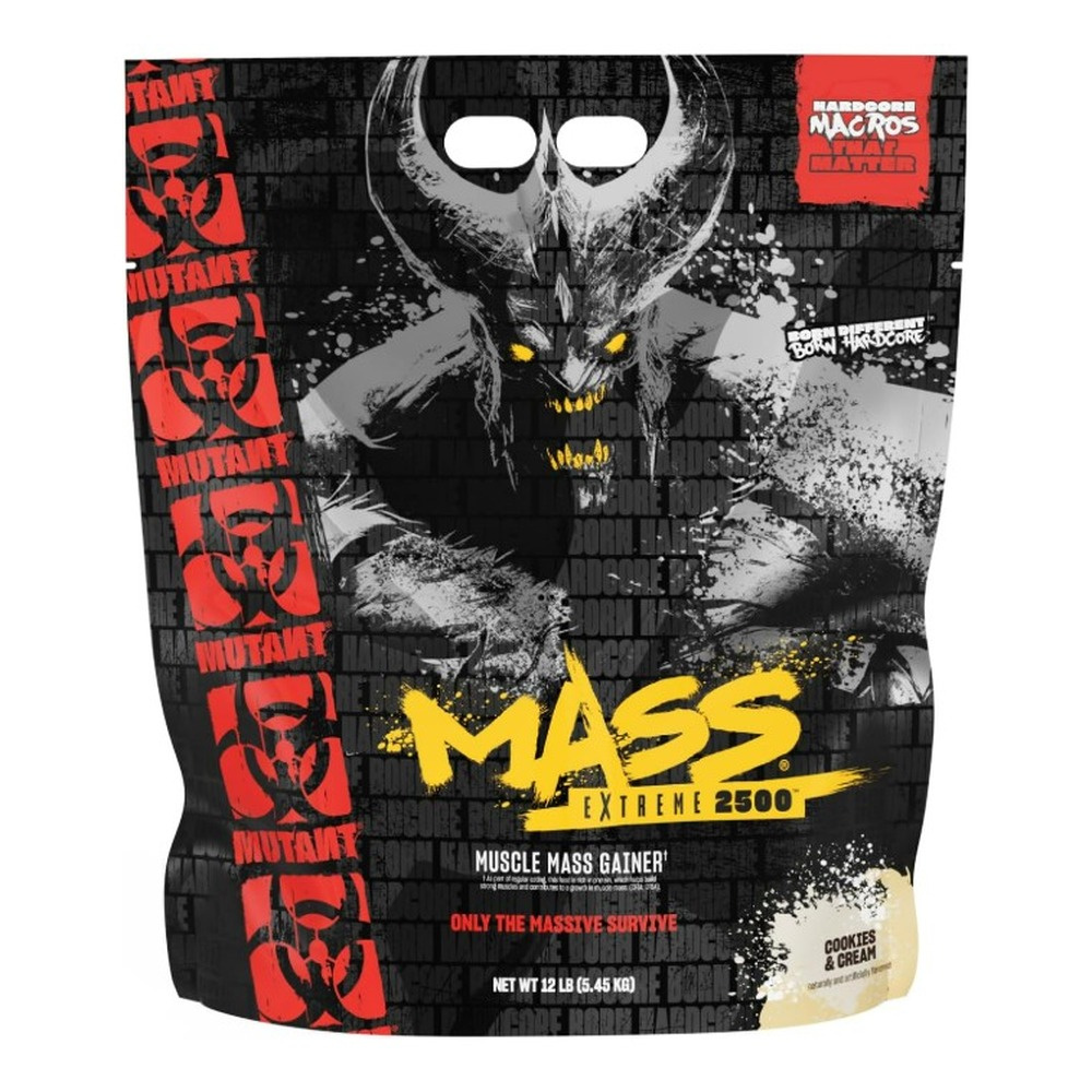 Mutant Mass Extreme 2500 High Calorie Gainer for Hard Gainers Cookies and Cream 5450g