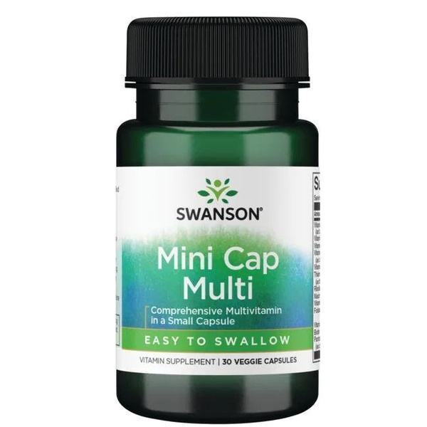 Swanson Mini Cap Multi Mineral-Free Vitamin Complex for Daily Use 30 Vcapsules