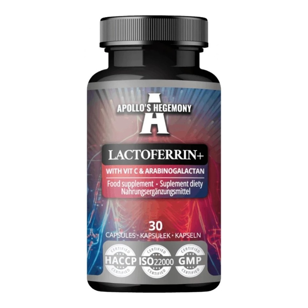 Apollo's Hegemony Lactoferrin+ with Vit C & Arabinogalactan 30 Capsules