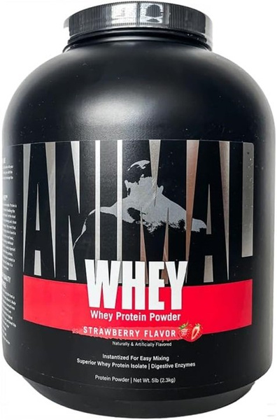 Animal Animal Whey Strawberry Flavoured Protein Powder For Muscle Mass Building 2300g