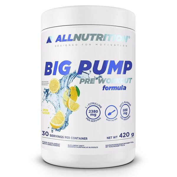 Allnutrition Big Pump Caffeine-Free Pre-workout Formula Lemon 420g