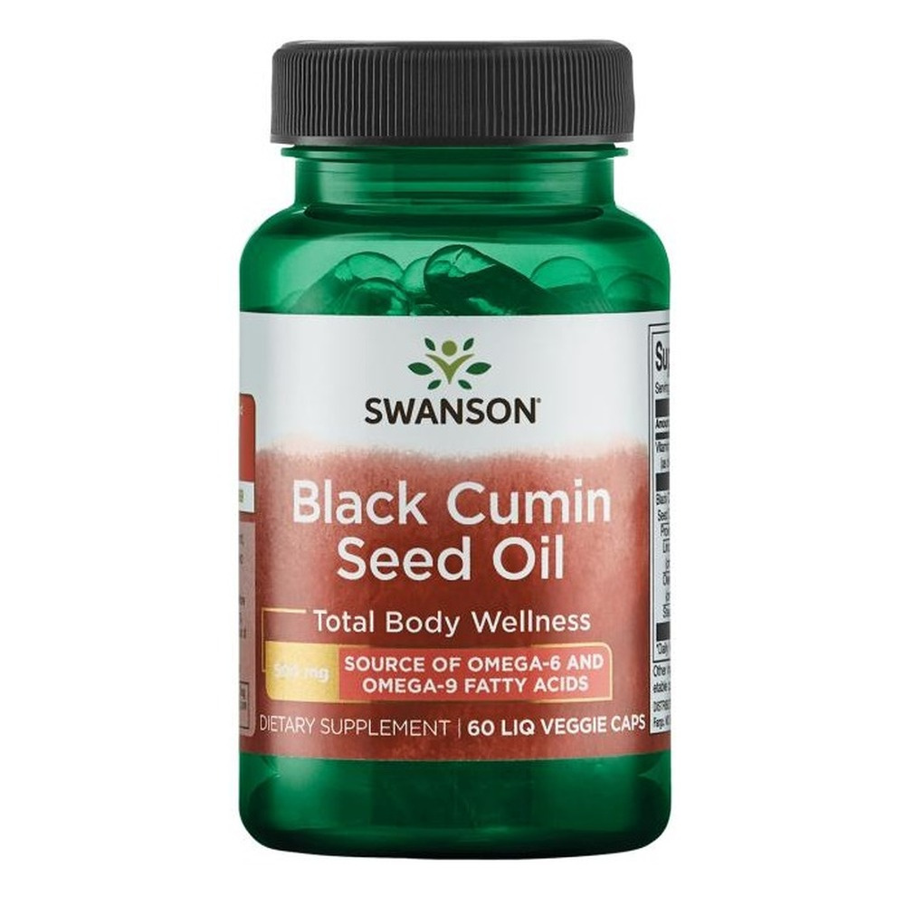 Swanson Black Cumin Seed Oil 500mg for Skin & Immune Support 60 Vcaps
