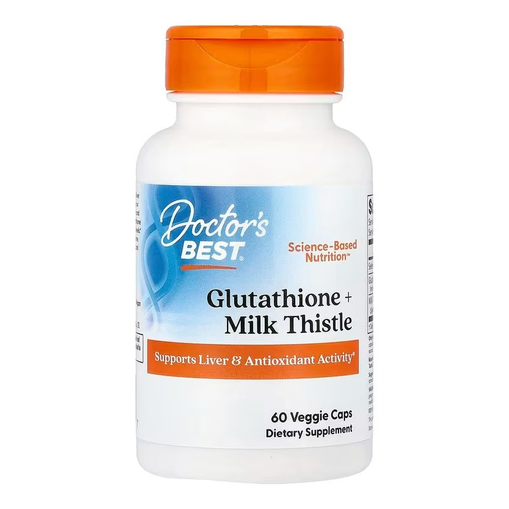 Doctor's Best Glutathione and Milk Thistle for Liver Health and Antioxidant Support 60 Vcaps