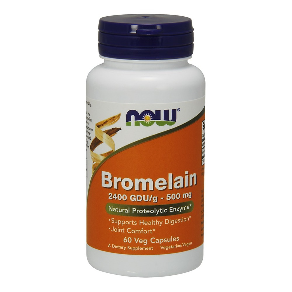 NOW Foods Bromelain 500mg For Healthy Digestion and Joint Comfort 60 Vcaps