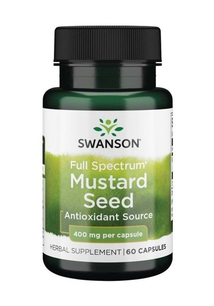 Swanson Mustard Seed 400mg for Phytonutrient Support 60 Capsules