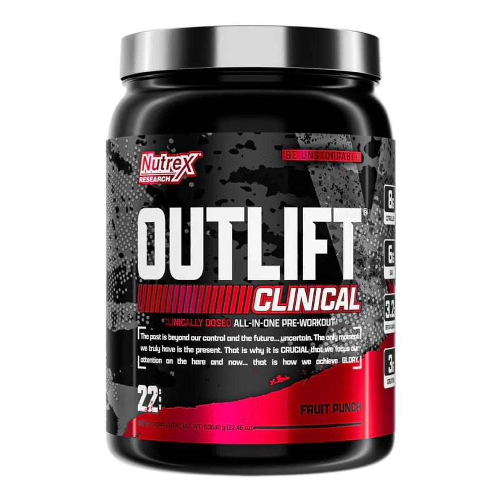 Nutrex OutLift Clinical Pre-workout for Strength and Performance Fruit Punch 636g