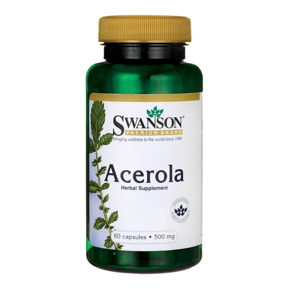 Swanson Acerola 500mg Natural Vitamin C for Immune Support 60 Capsules