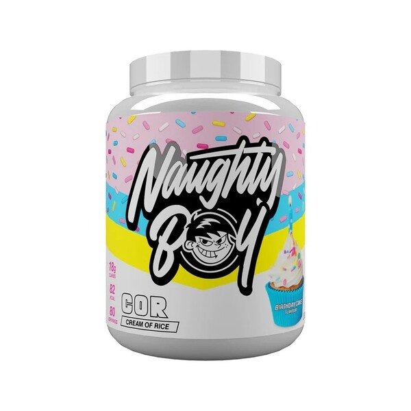 Naughty Boy Cream of Rice Birthday Cake Carbohydrate Supplement for Athletes 2000g