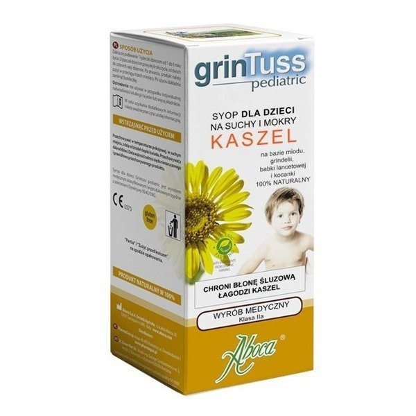 GrinTuss Pediatric Syrup for Dry and Wet Cough for Children 128g