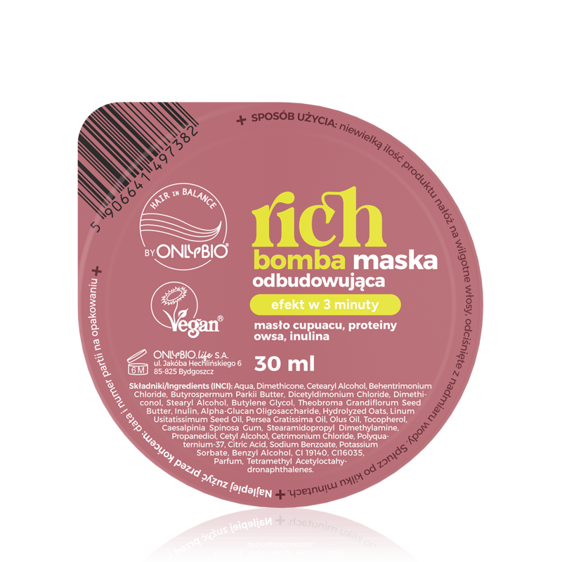 OnlyBio Hair in Balance Rich Bomba Rebuilding Mask 30ml