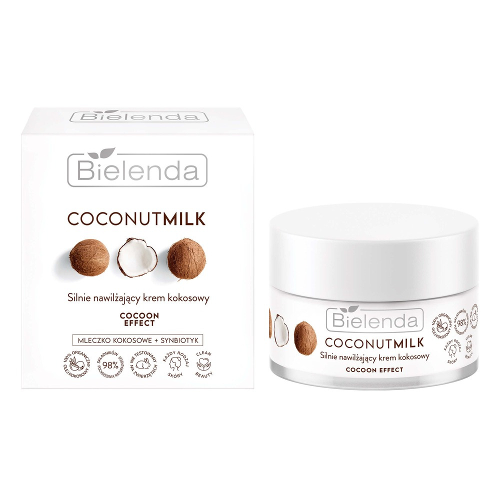 Bielenda Coconut Milk Highly Moisturizing Coconut Effect Coconut Cream for All Skin Types 50ml