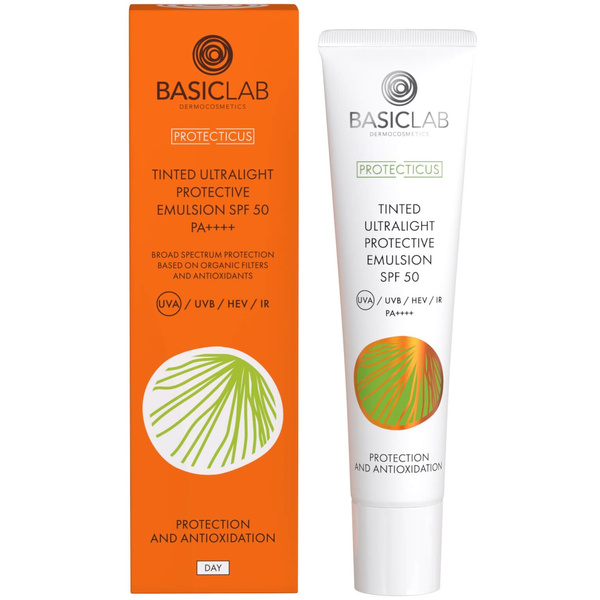 BasicLab Tinted Protective Emulsion SPF 50 for Oily and Combination Skin 40ml