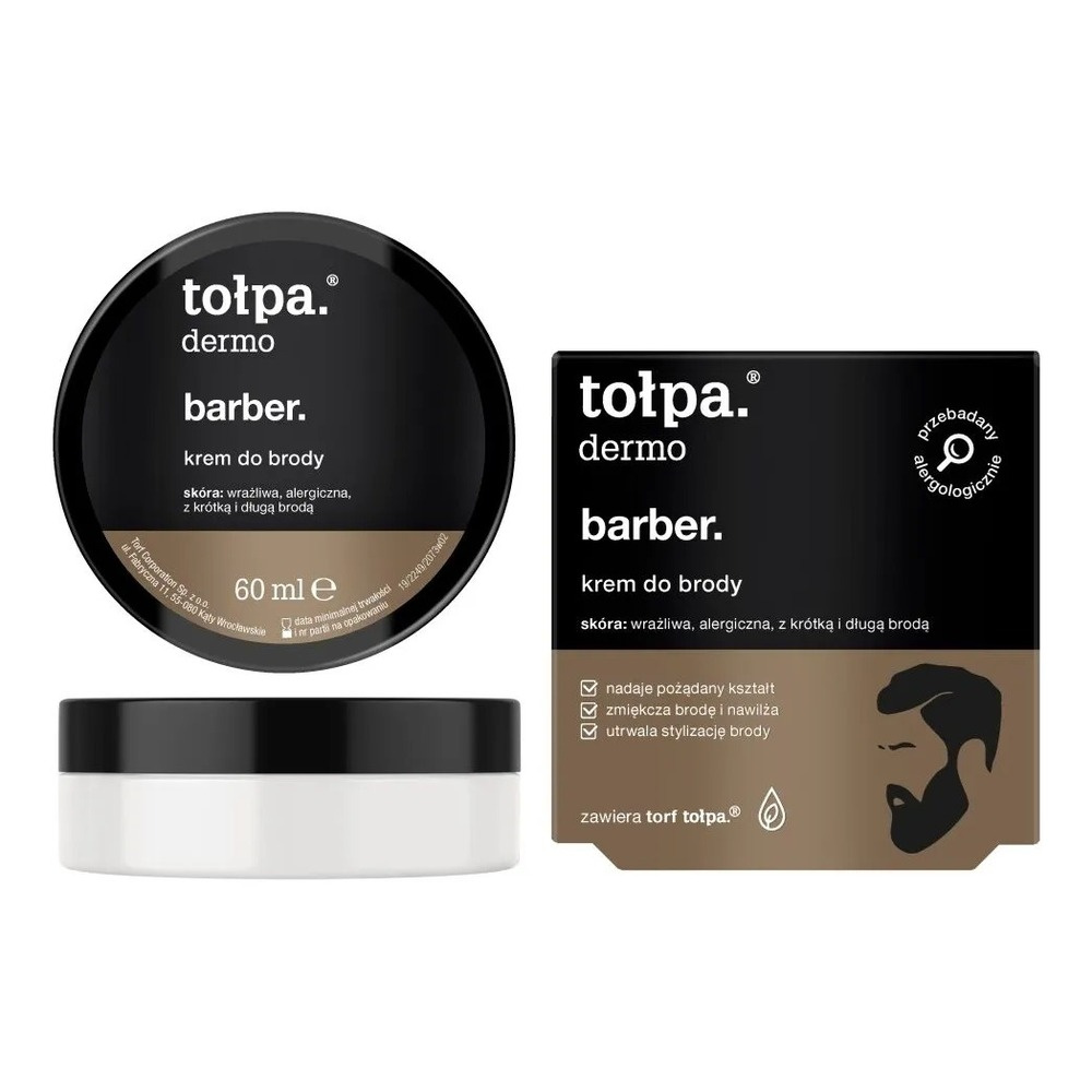 Tolpa Dermo Barber Beard Care Cream Styling and Conditioning 60ml