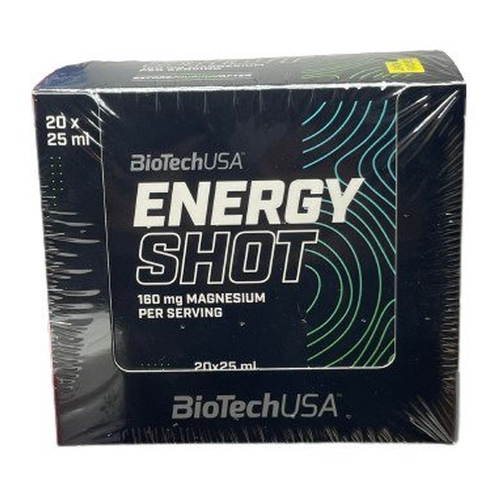 BioTechUSA Energy Shot Liquid Energy Supplement For Energy Before and During Training 20 x 25ml