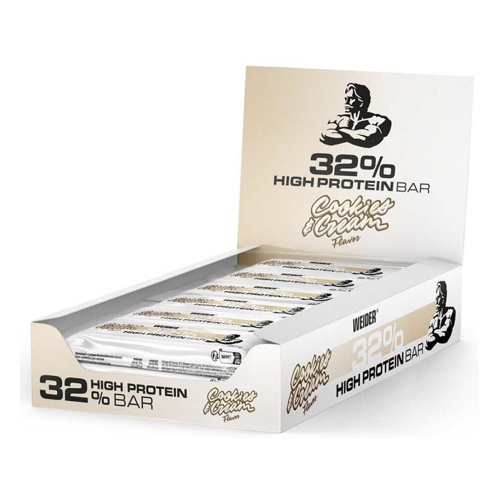 Weider 32% High Protein Bar, Cookies & Cream - 12 x 60g