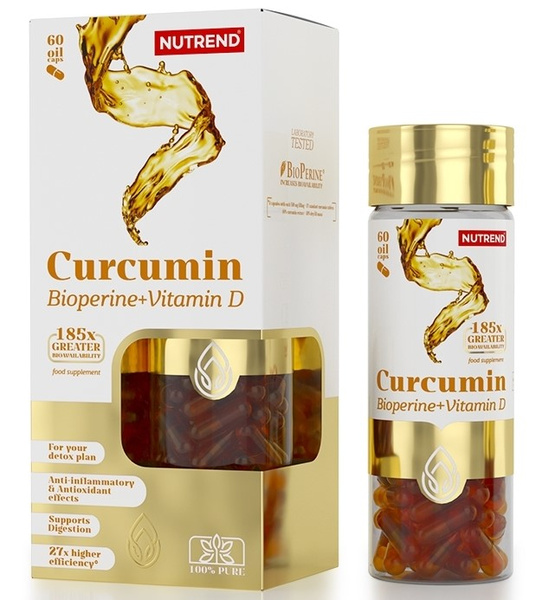 Nutrend Curcumin with Bioperine and Vitamin D for Immunity and Joint Support 60 Capsules
