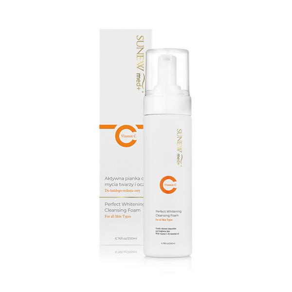 SunewMed+ Whitening Cleansing Face and Eyes Foam with Vitamin C for All Skin Types 200ml