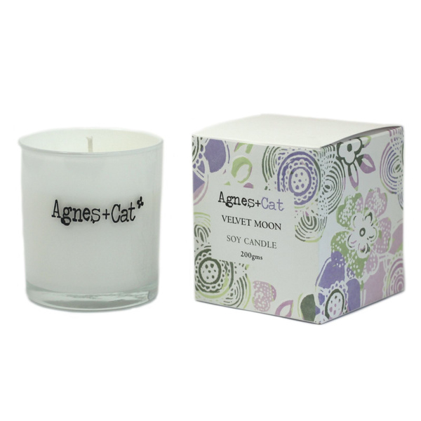 Agnes + Cat Votive Candle - Velvet Moon