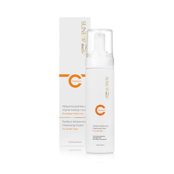 SunewMed+ Whitening Cleansing Face and Eyes Foam with Vitamin C for All Skin Types 200ml