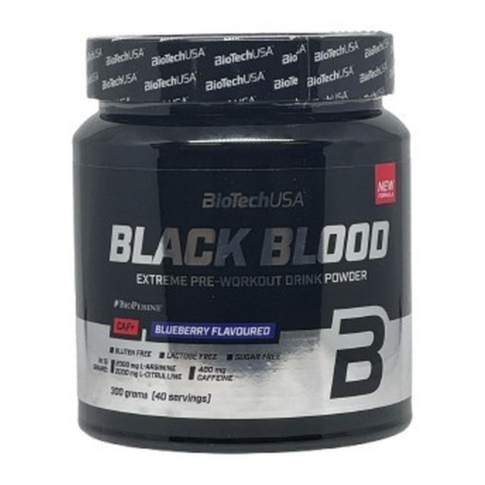 BioTechUSA Black Blood CAF+ Pre-Workout Powder For Extreme Focus and Energy 300g