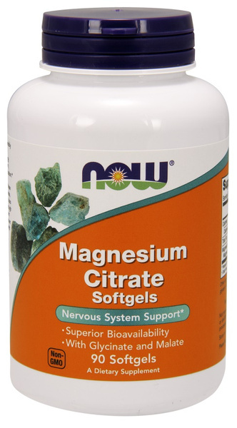 NOW Foods Magnesium Citrate Highly Absorbable Magnesium Citrate 90 Softgels