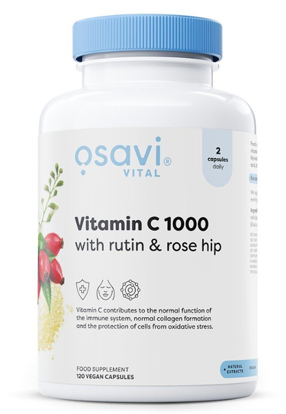 Osavi Vitamin C 1000 with Rutin and Rose Hip 120 vegan caps