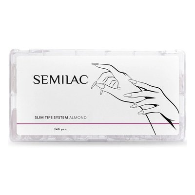 Semilac Slim Tips System Nail Tips Almond Transparent 240pcs