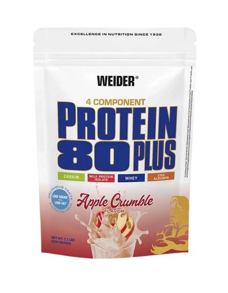 Weider Protein 80 Plus, Apple Crumble - 500g